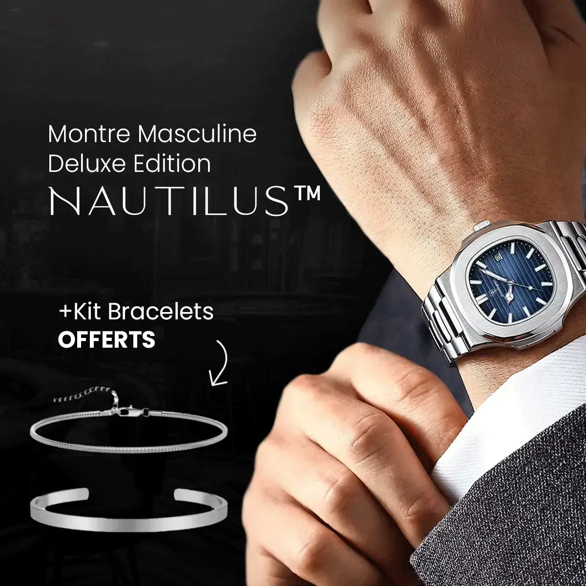 Men's Luxe Nautilus™ Watch with Complimentary Bracelet Kit – Incredible Deal!
