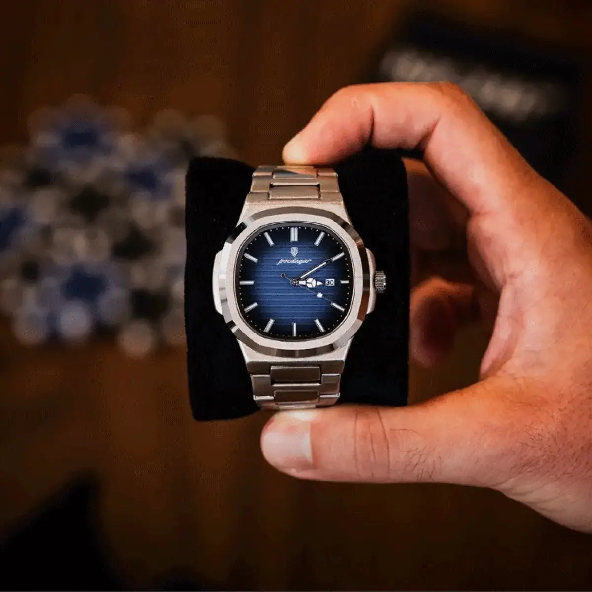 Men's Luxe Nautilus™ Watch with Complimentary Bracelet Kit – Incredible Deal!