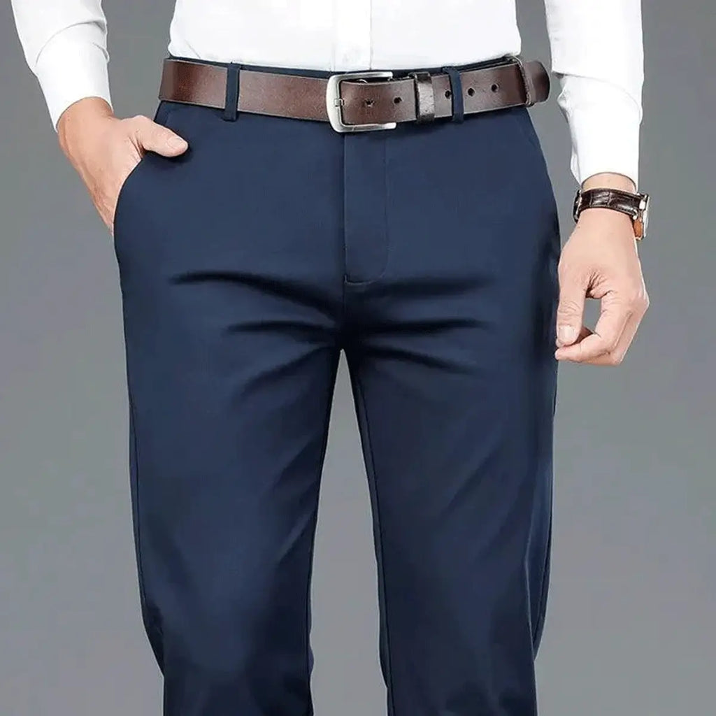 Luffy® Flexible Social Trousers with Complimentary Leather Belt