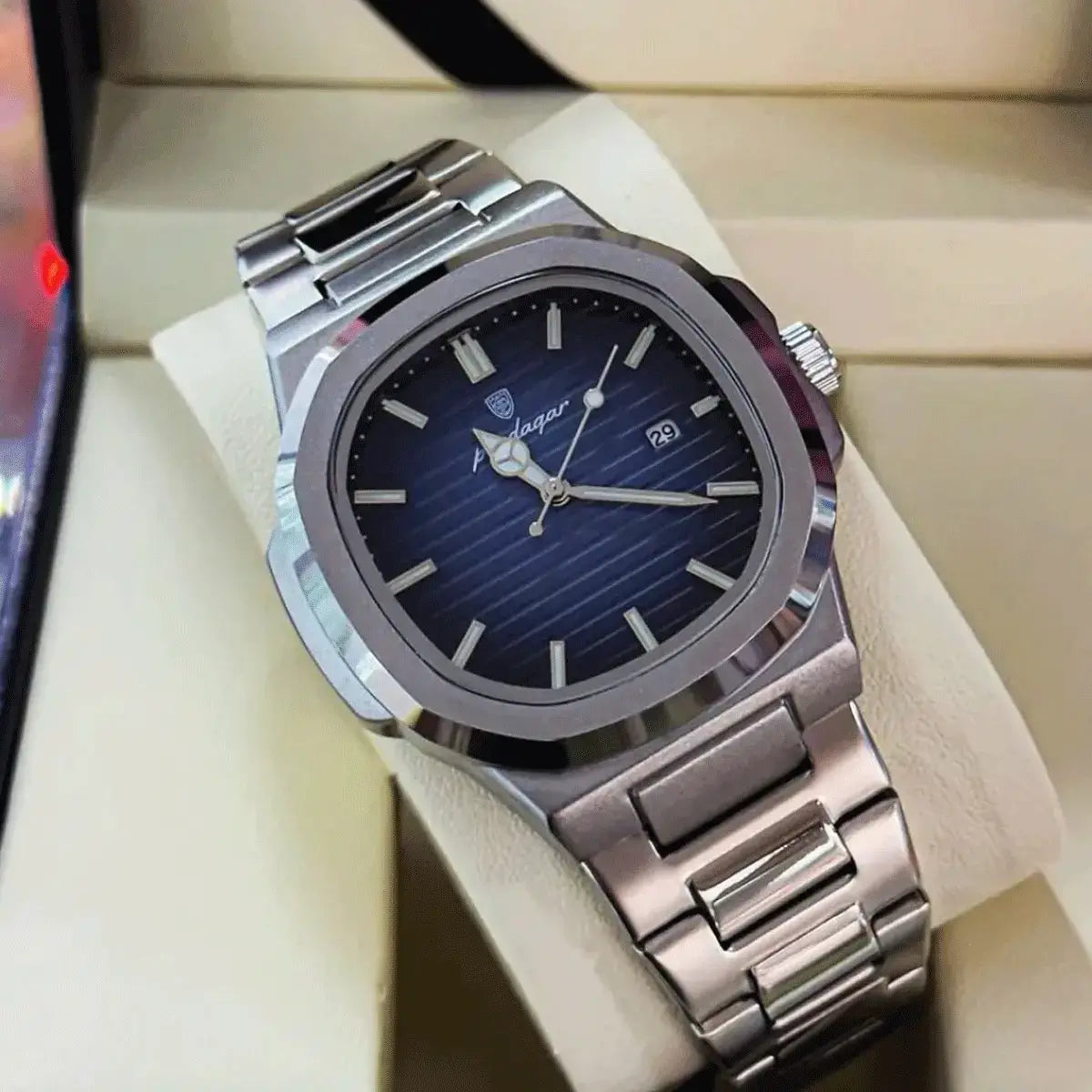 Men's Luxe Nautilus™ Watch with Complimentary Bracelet Kit – Incredible Deal!