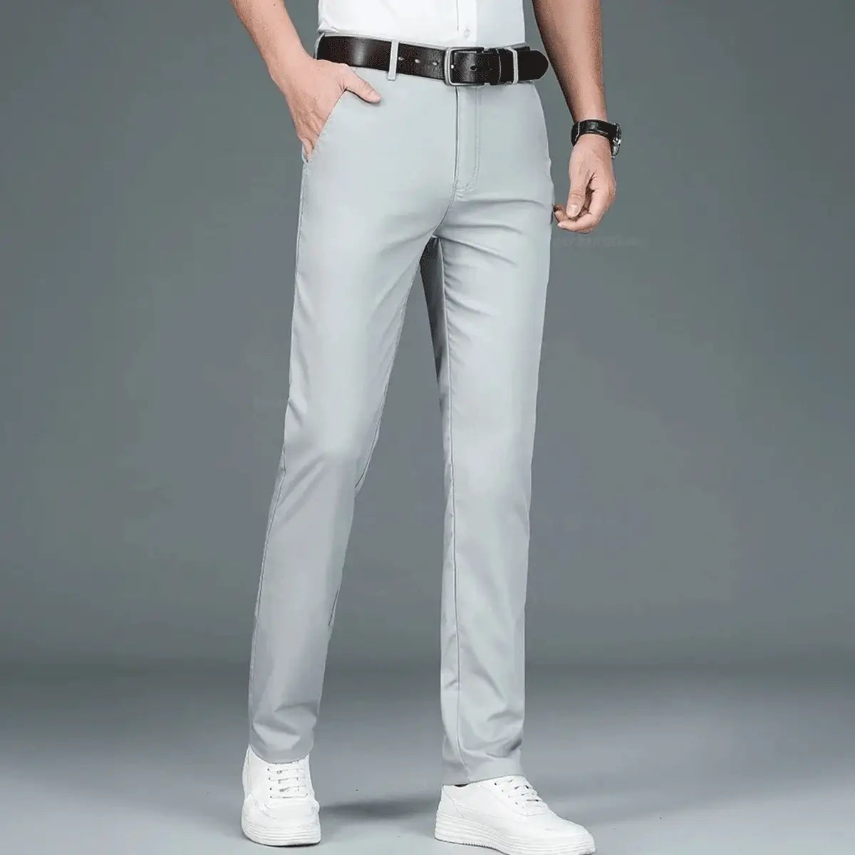 Luffy® Flexible Social Trousers with Complimentary Leather Belt