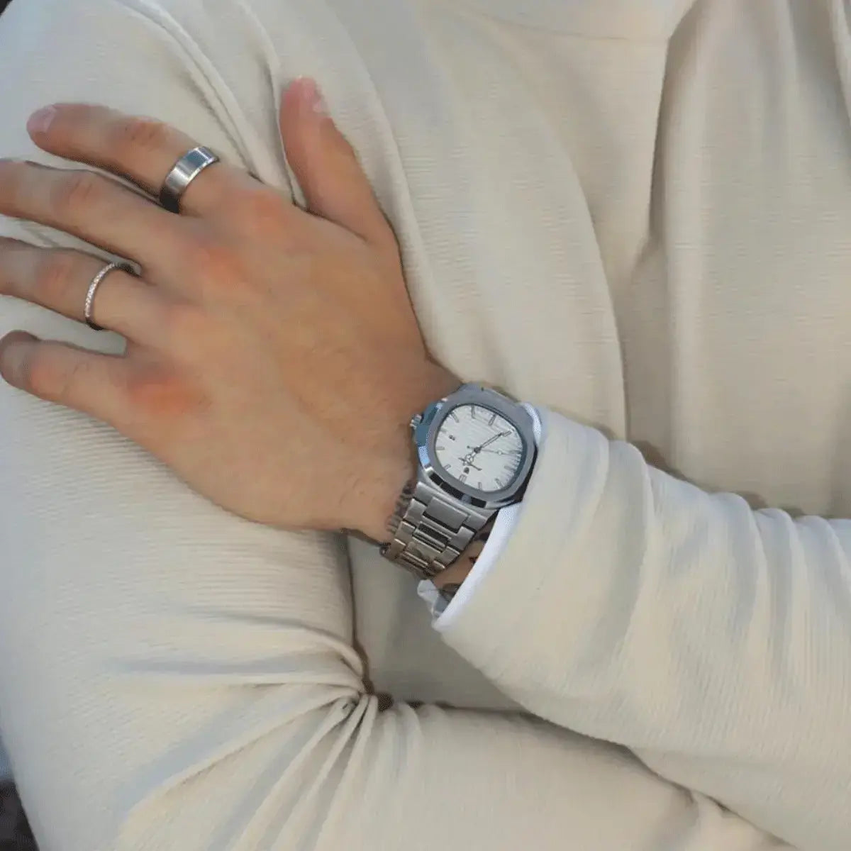 Men's Luxe Nautilus™ Watch with Complimentary Bracelet Kit – Incredible Deal!