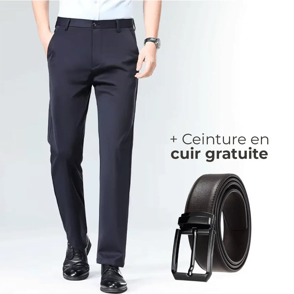 Luffy® Flexible Social Trousers with Complimentary Leather Belt