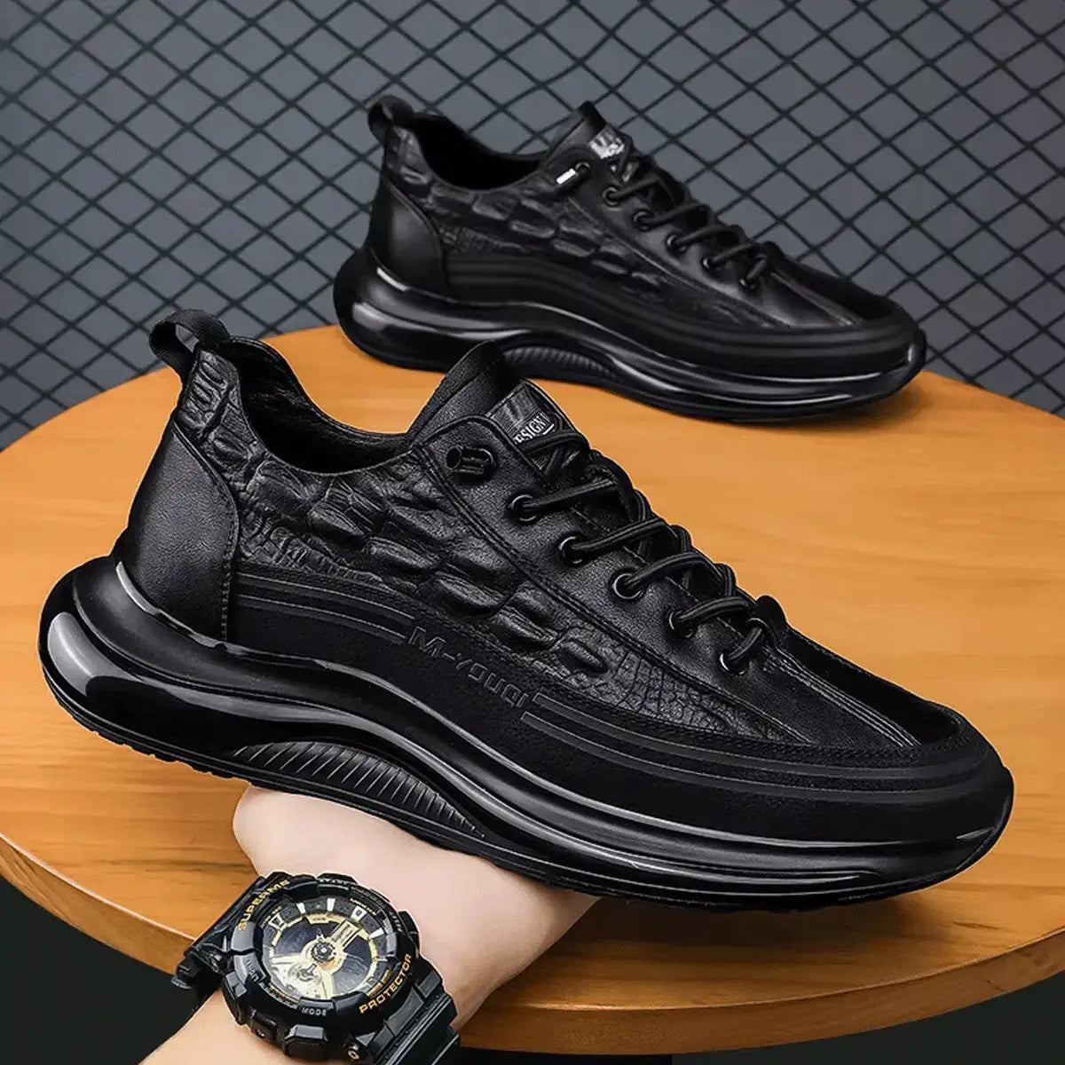 Drako® Men's Crocodile Skin Sneakers