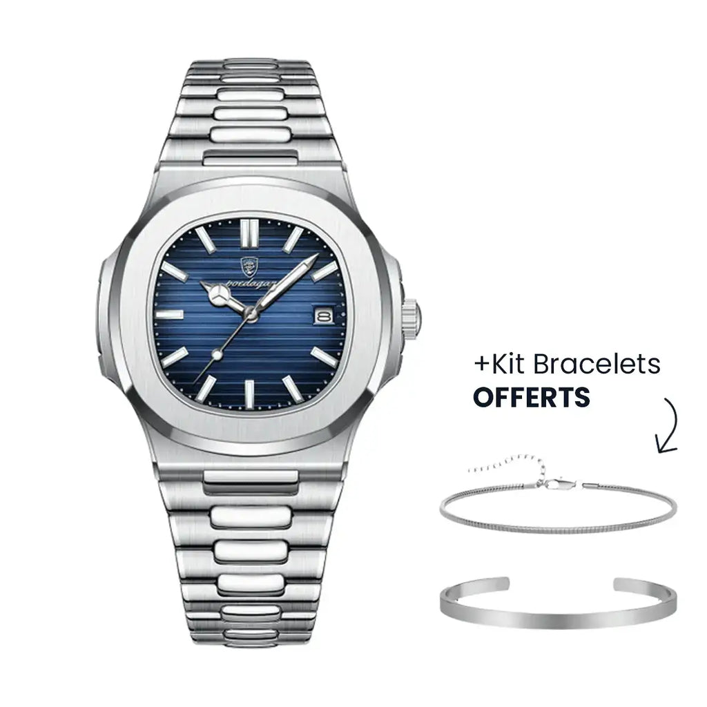 Men's Luxe Nautilus™ Watch with Complimentary Bracelet Kit – Incredible Deal!
