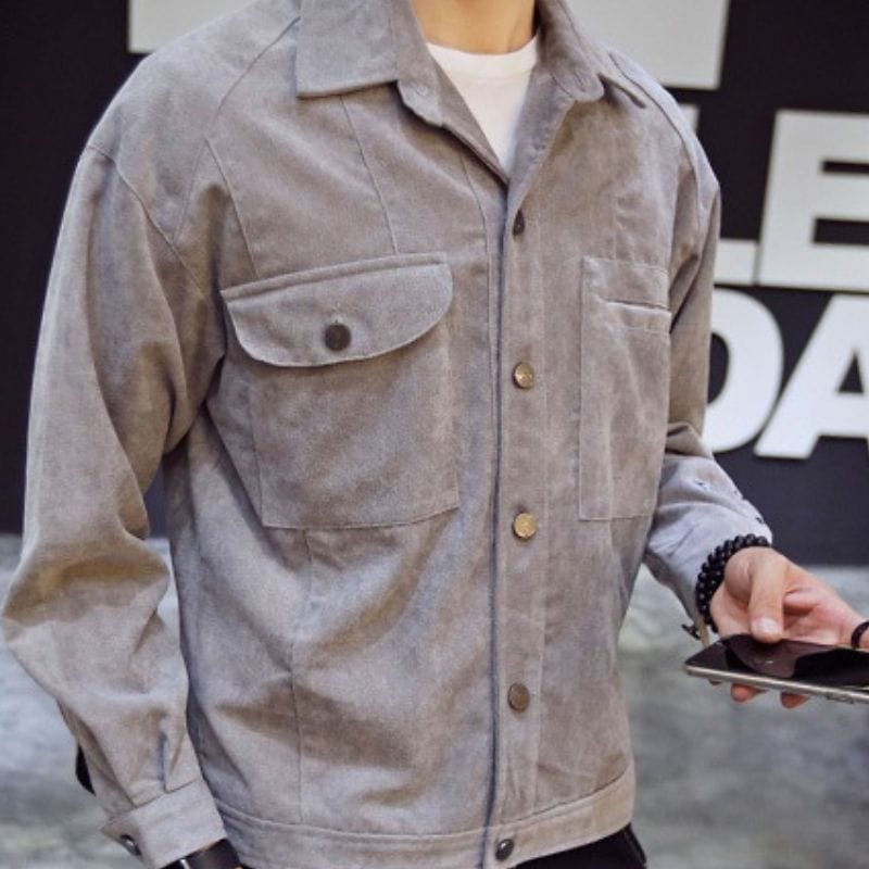 Men's Corduroy Shirt Jacket – Ideal for Achieving a Classic British Style!